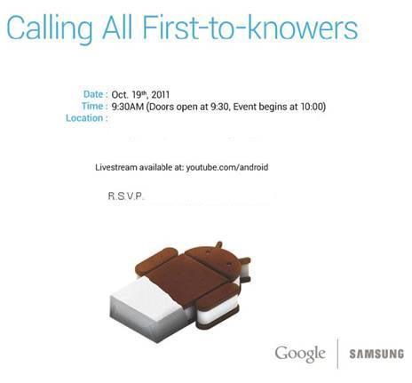 Samsung Google Ice Cream Sandwich event