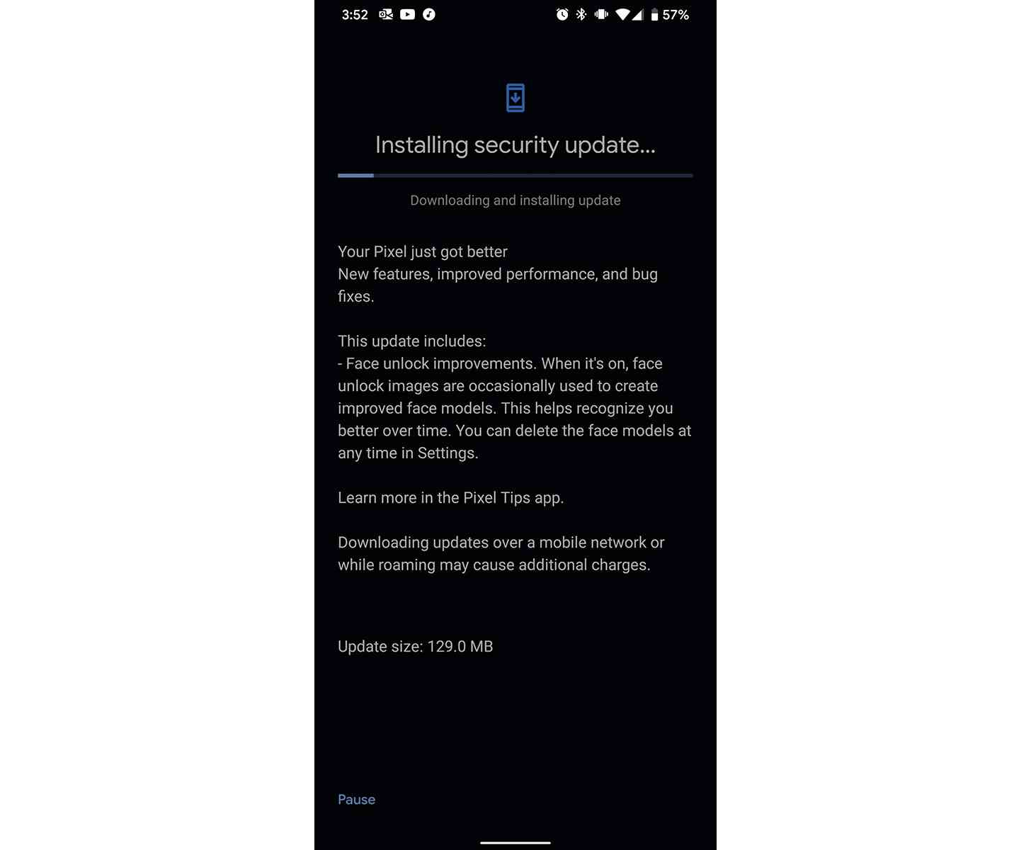 Pixel 4 December 2019 security update